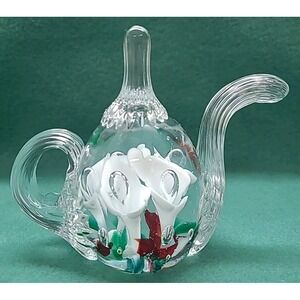 Gibson Hand‎ Blown Art Glass Paperweight Ring Holder 1999 Vintage